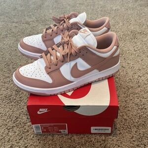 Nike Women's Dunk Low White/Rose Whisper (Size 9)